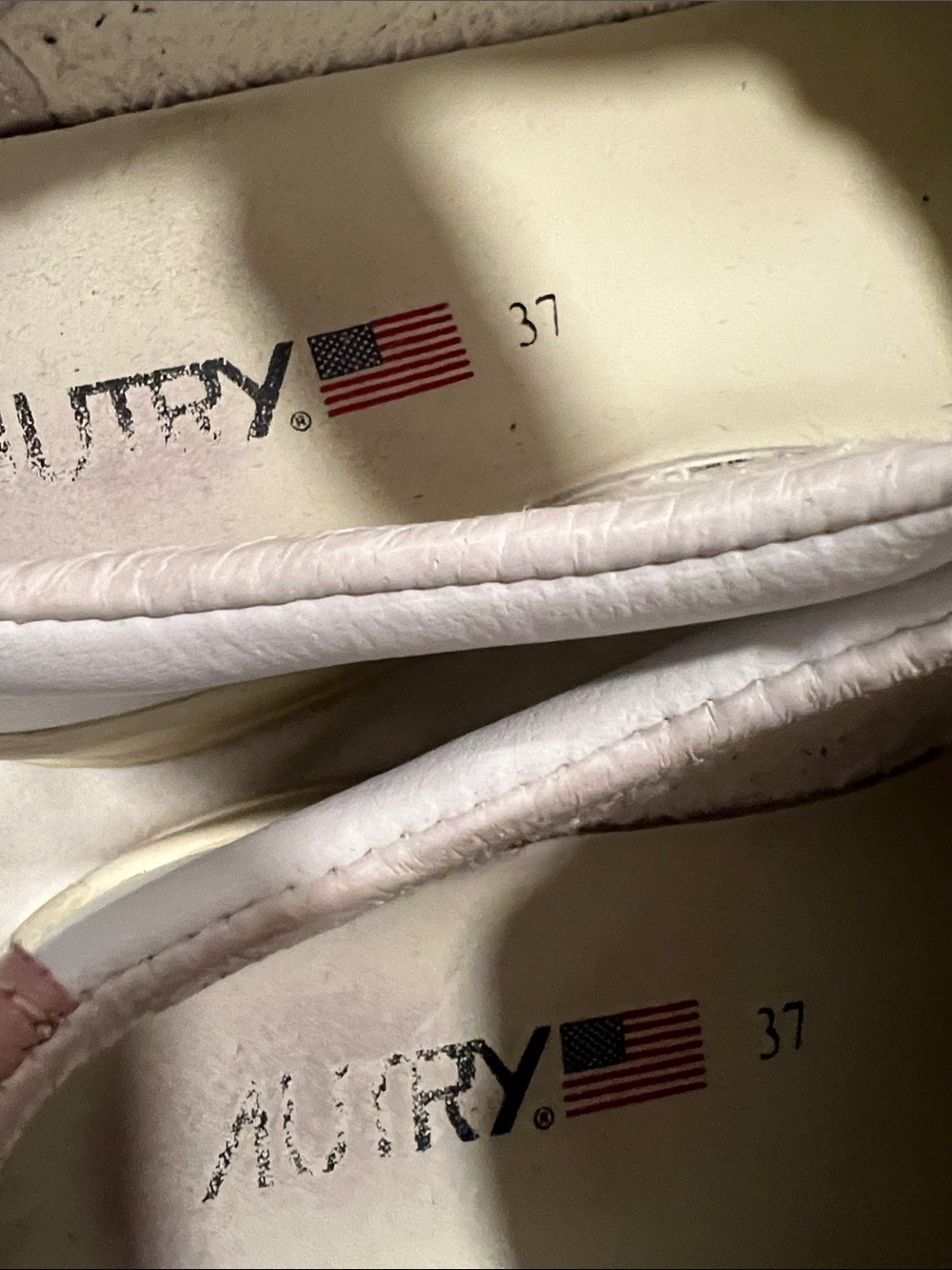Autry Women's White Leather Sneakers with Pink Accents - Picture 6 of 6
